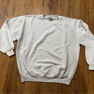Vintage 90’s Russell Athletic Sweatshirt Size Large White Crewneck Made In USA
